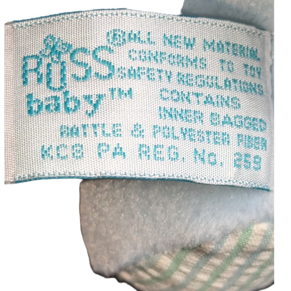 Vintage Russ Berrie Russ Baby Tender Moments Stuffed Bear Toy w Rattle Handmade - Picture 8 of 11